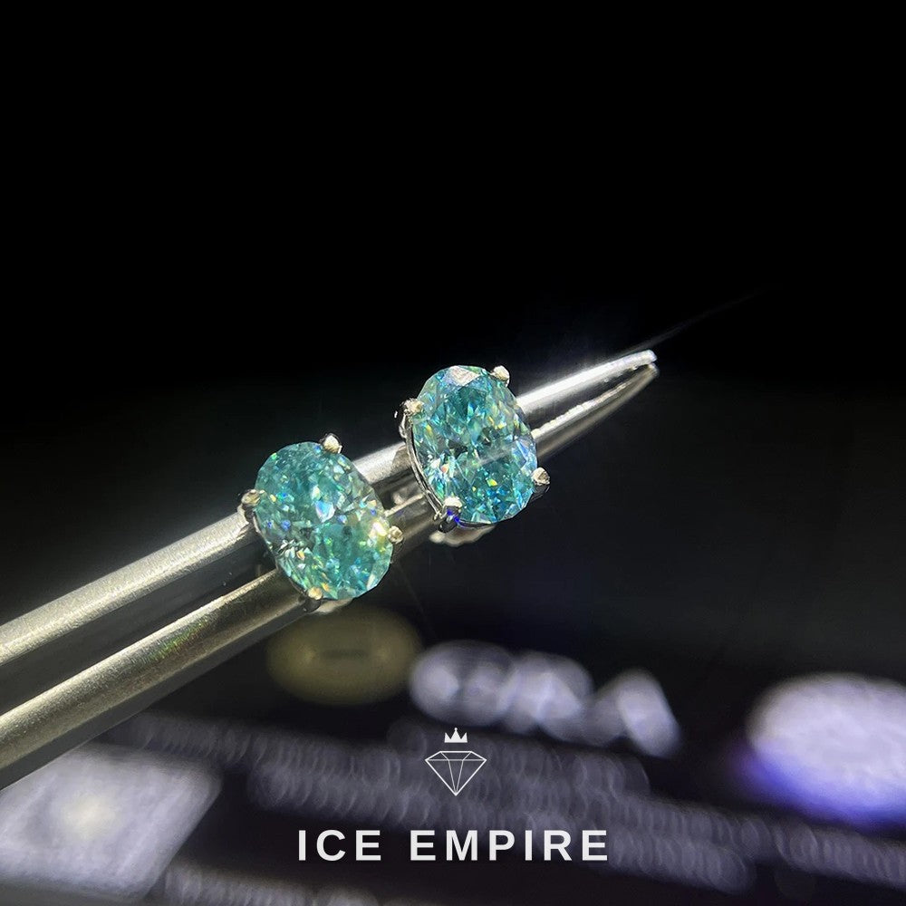 Iced Out 925 Silver Moissanite Earrings