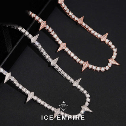 Iced Out 925 Silver Moissanite Tennis Chain