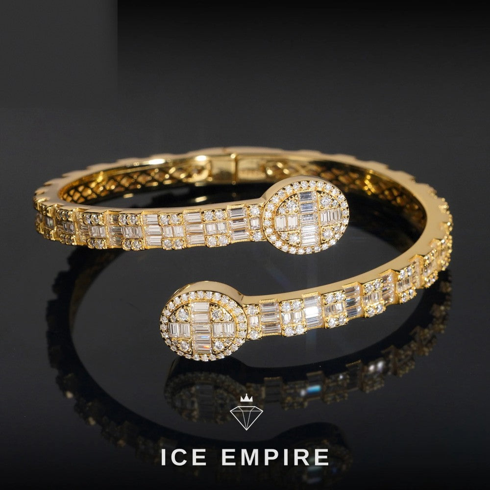 Iced Out Rose Gold Plated Moissanite Bracelet