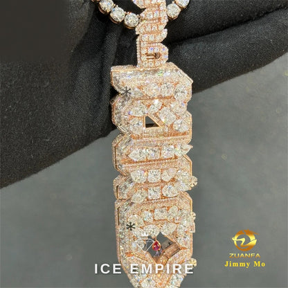 Iced Out 925 Silver Moissanite Pendant