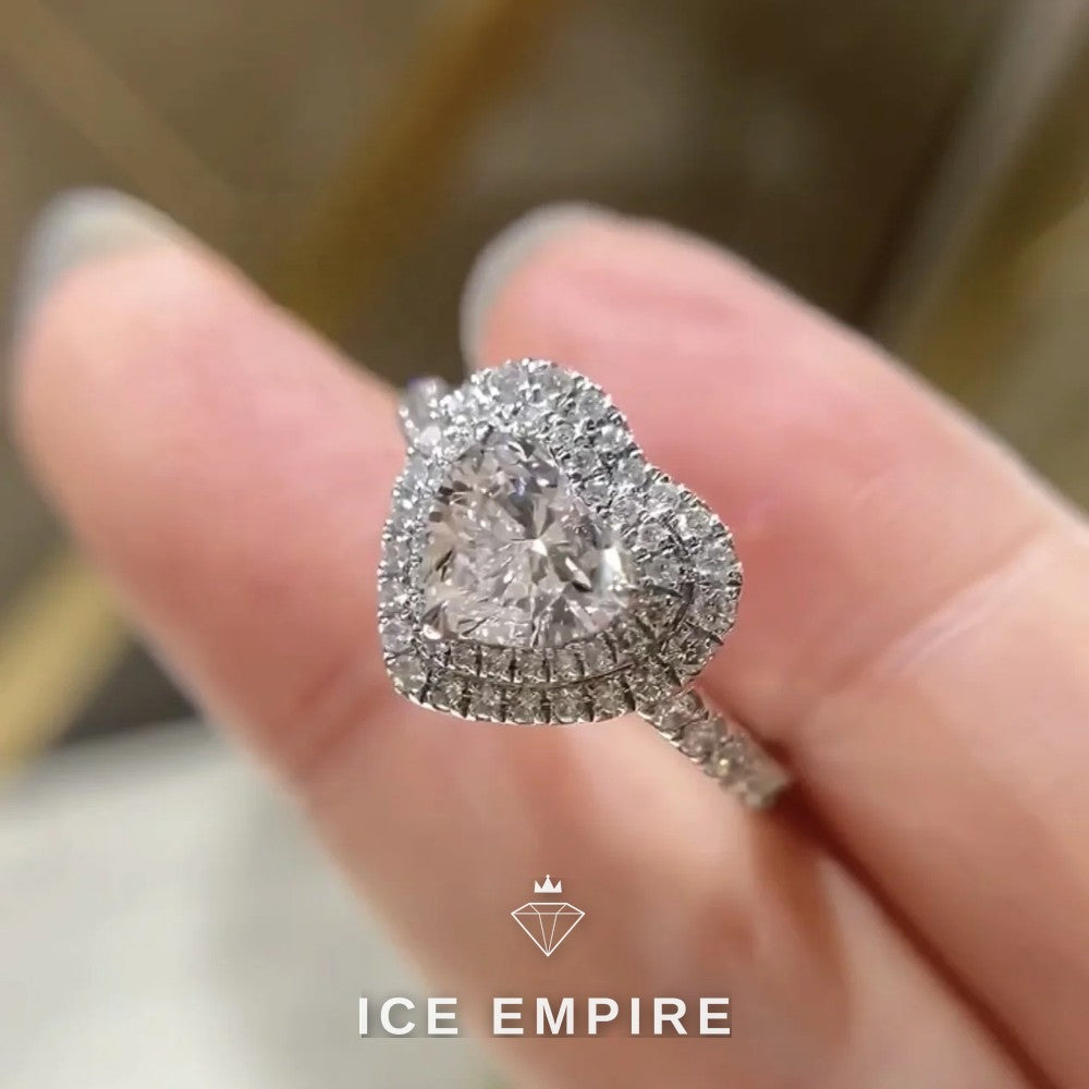 Iced Out 10K Gold Lab Grown Diamond Engagement Ring