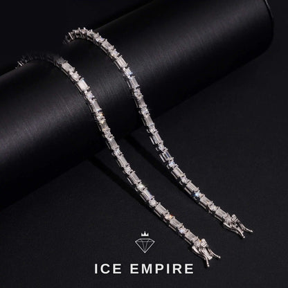 Iced Out 925 Silver Moissanite Tennis Bracelet