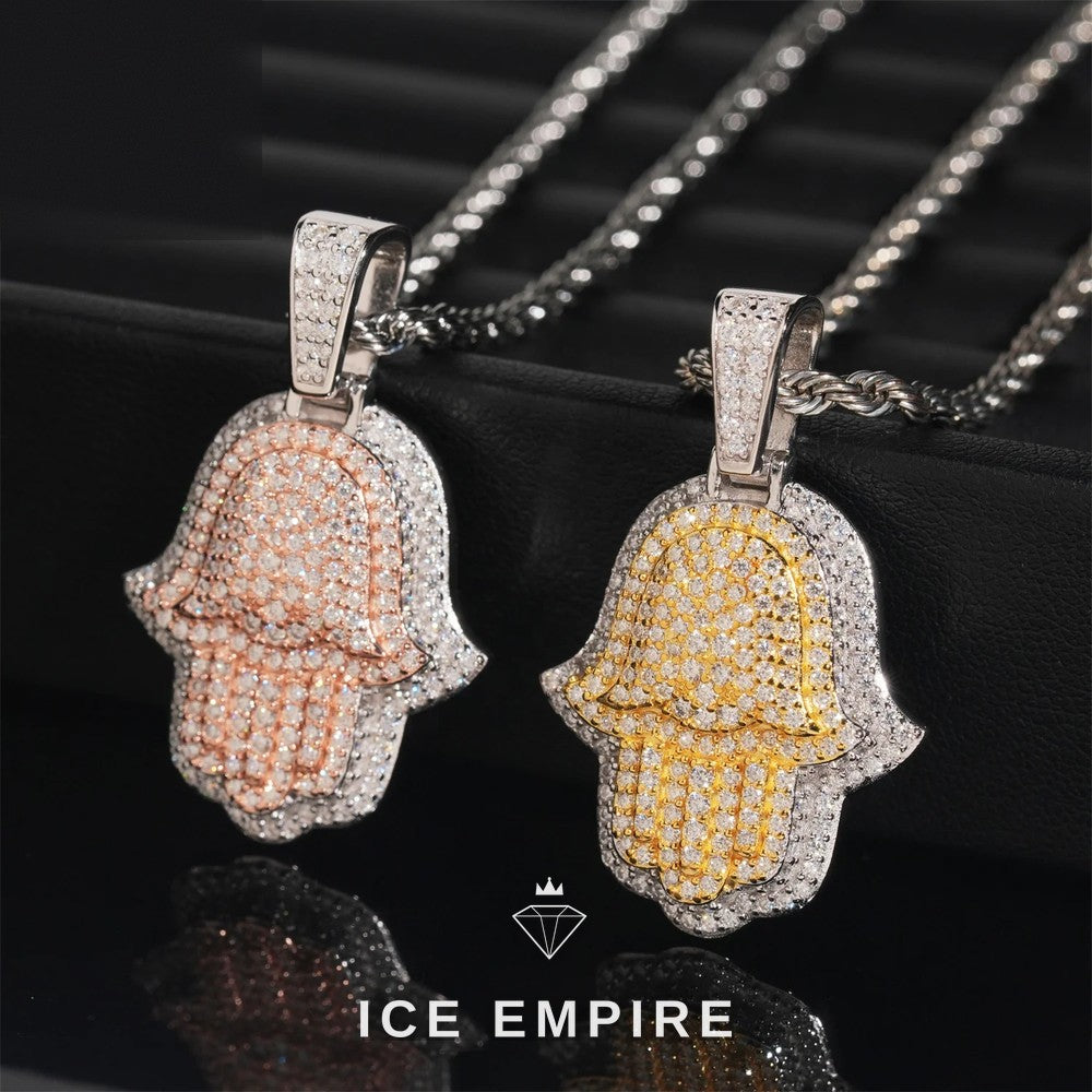 Iced Out 925 Silver Pendant