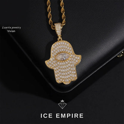 Iced Out 925 Silver Moissanite Pendant