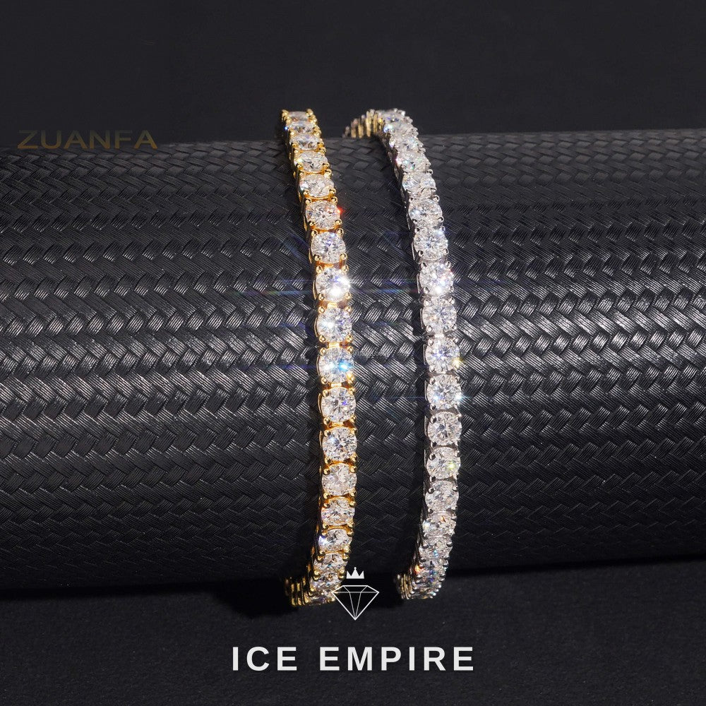 Iced Out Gold Plated Moissanite Tennis Chain