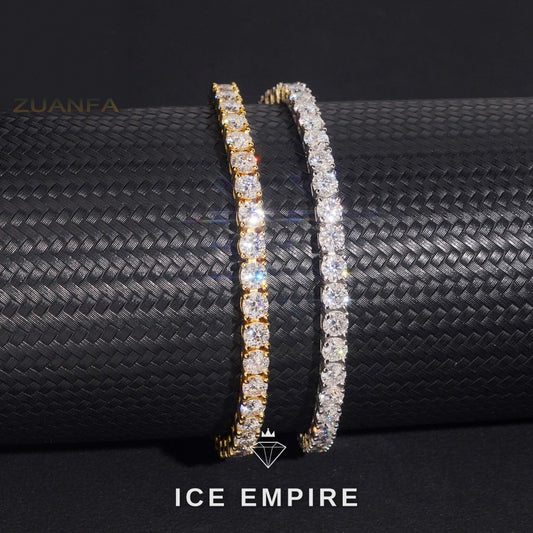 Iced Out Gold Plated Moissanite Tennis Chain