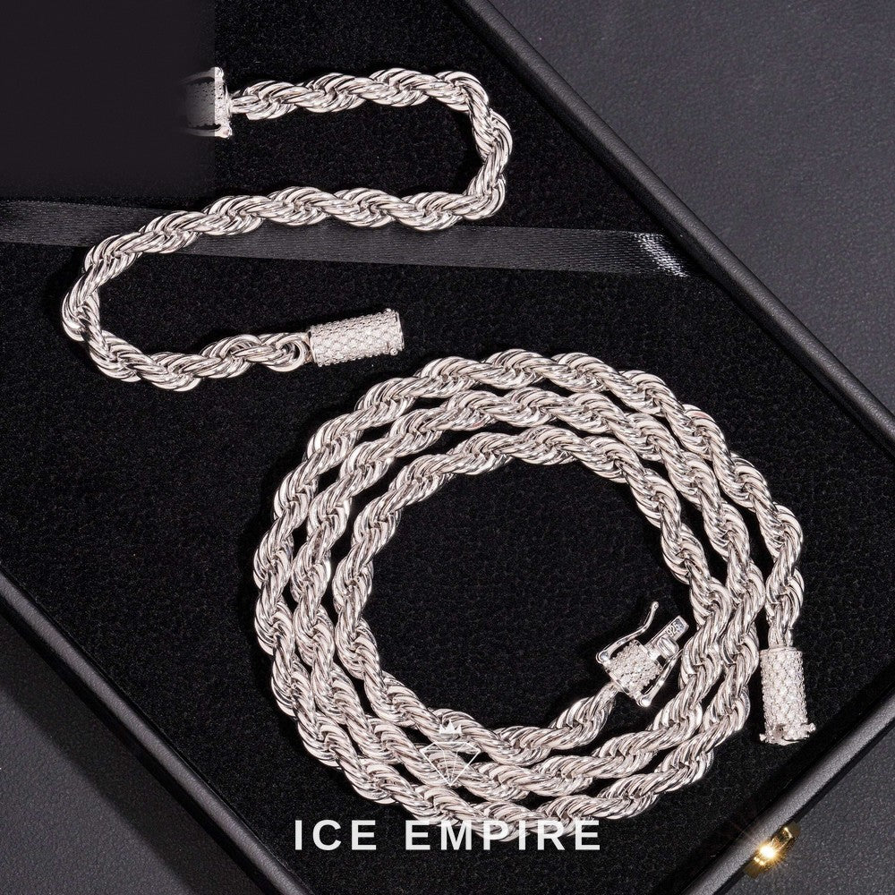Iced Out Rose Gold Plated Moissanite Cuban Chain