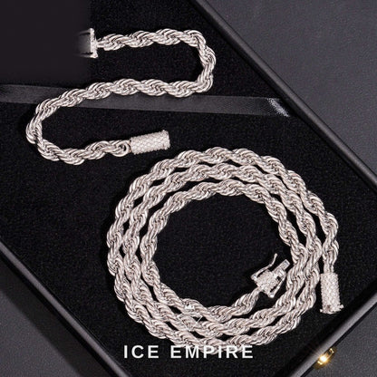 Iced Out Rose Gold Plated Moissanite Cuban Chain