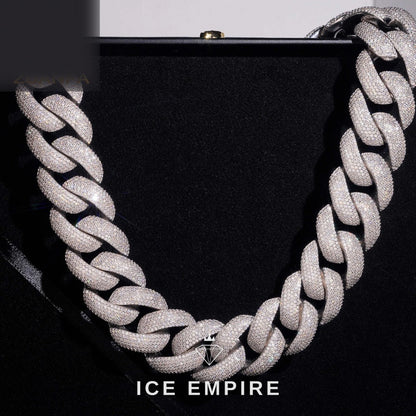 Iced Out Rose Gold Plated Moissanite Cuban Chain