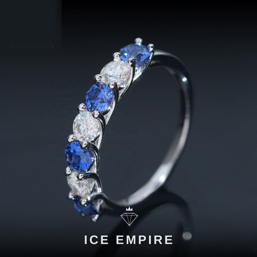 Iced Out 925 Silver Moissanite Ring
