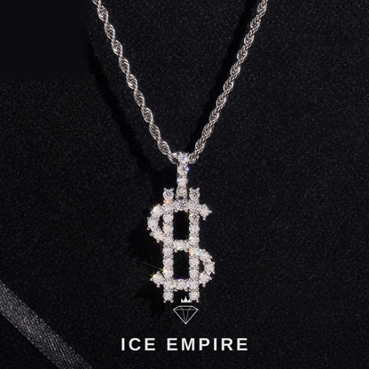 Iced Out Rose Gold Plated Moissanite Pendant