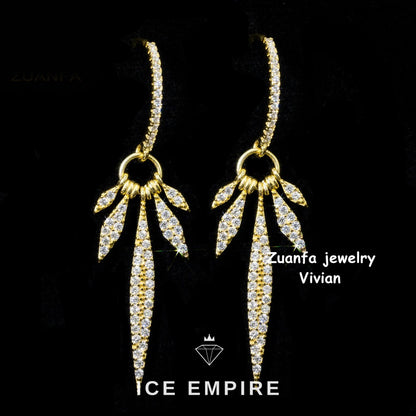 Iced Out 925 Silver Moissanite Earrings