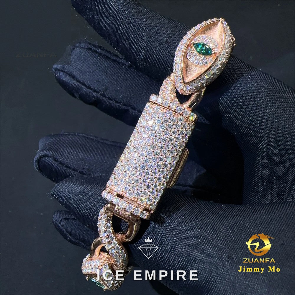Iced Out 925 Silver Moissanite Cuban Chain