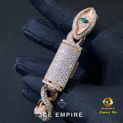 Iced Out 925 Silver Moissanite Cuban Chain