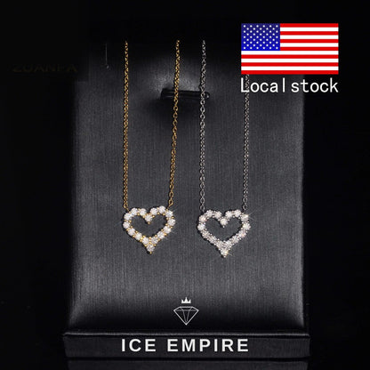 Iced Out Heart Gold Plated Pendant