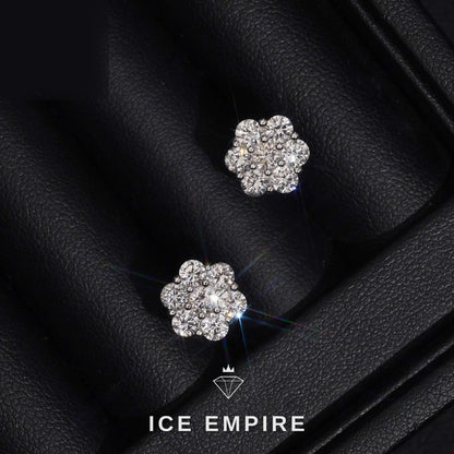 Iced Out Rose Gold Plated Lab Grown Diamond Earrings