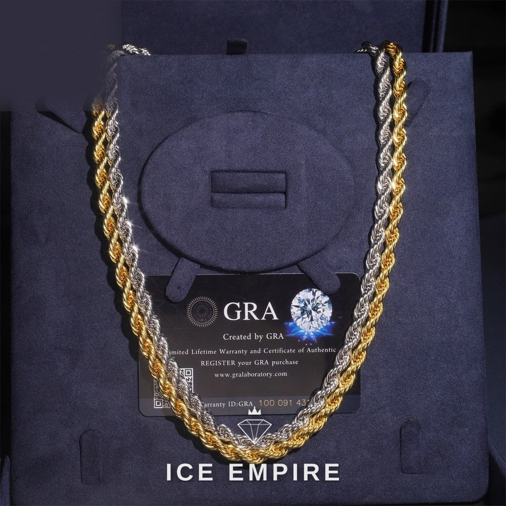 Iced Out Rose Gold Plated Moissanite Cuban Chain