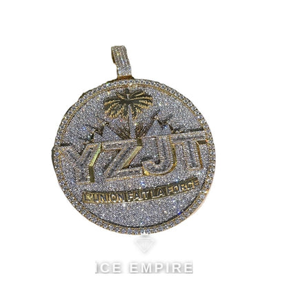 Iced Out Baguette Rose Gold Plated Moissanite Pendant