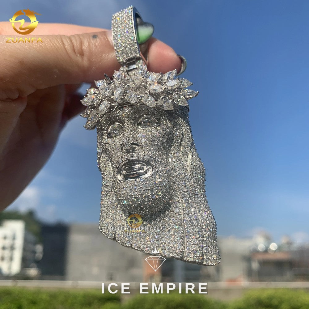 Iced Out 925 Silver Moissanite Pendant