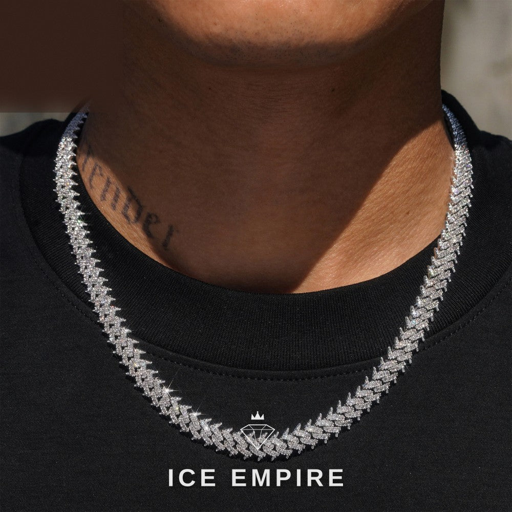 Iced Out Rose Gold Plated Moissanite Cuban Chain