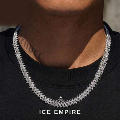 Iced Out Rose Gold Plated Moissanite Cuban Chain
