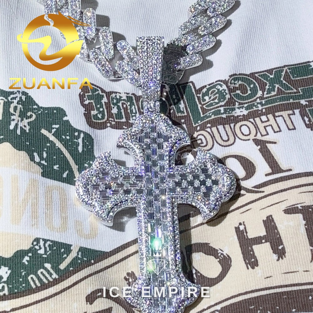 Iced Out Baguette Rose Gold Plated Cuban Chain