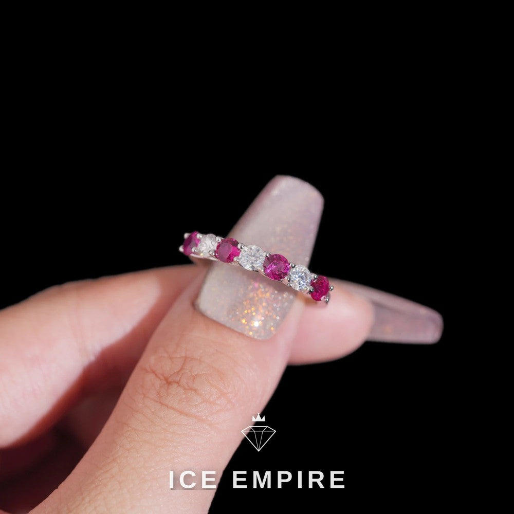 Iced Out 925 Silver Moissanite Ring