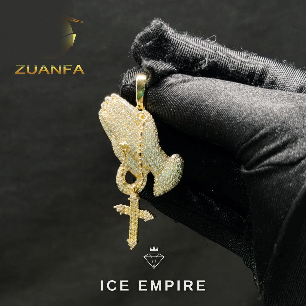 Iced Out 925 Silver Pendant