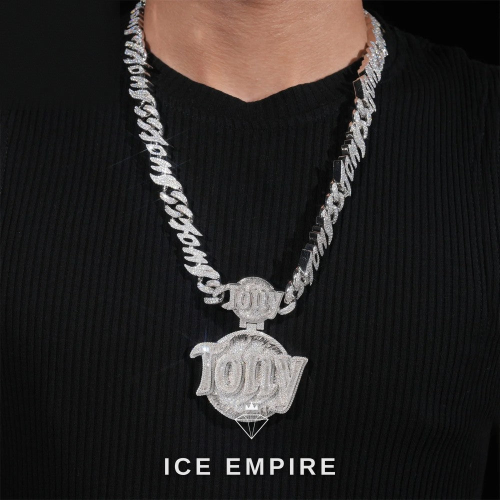 Iced Out Rose Gold Plated Pendant