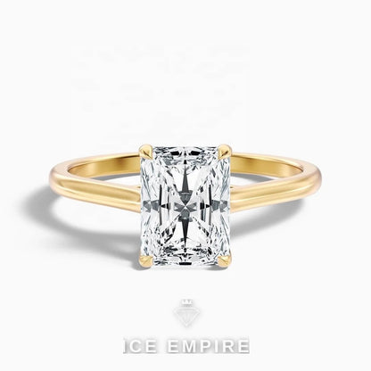 Iced Out 10K Gold Lab Grown Diamond Wedding Band