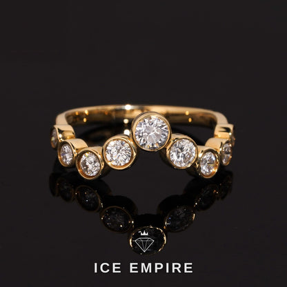 Iced Out 18K Gold Lab Grown Diamond Engagement Ring