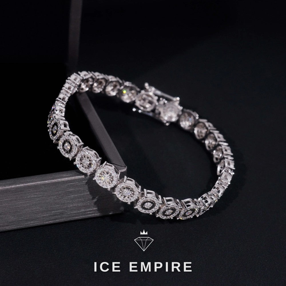 Iced Out Gold Plated Moissanite Bracelet