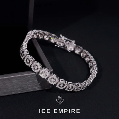 Iced Out Gold Plated Moissanite Bracelet