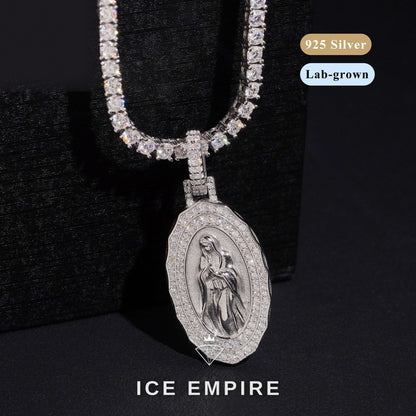 Iced Out Gold Plated Lab Grown Diamond Pendant