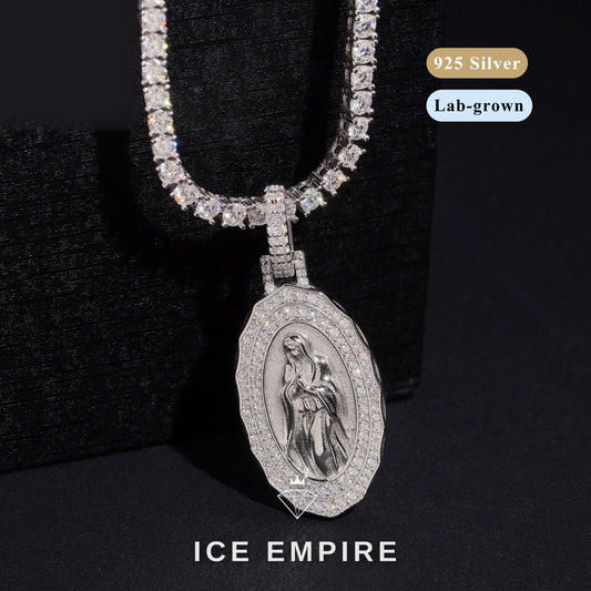 Iced Out Gold Plated Lab Grown Diamond Pendant