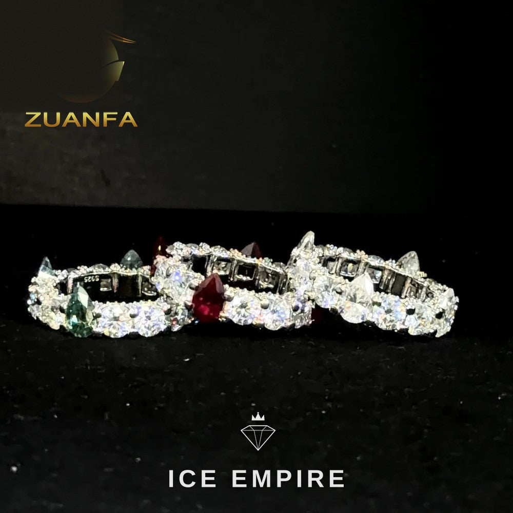 Iced Out 925 Silver Moissanite Ring