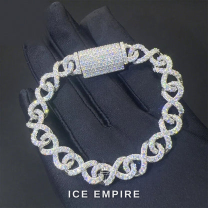 Iced Out 925 Silver Moissanite Cuban Chain