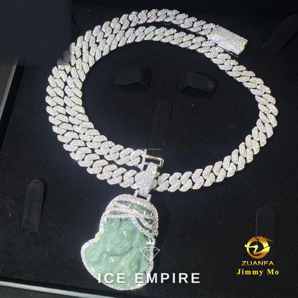 Iced Out 925 Silver Moissanite Pendant