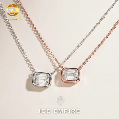Iced Out Rose Gold Plated Moissanite Cuban Chain