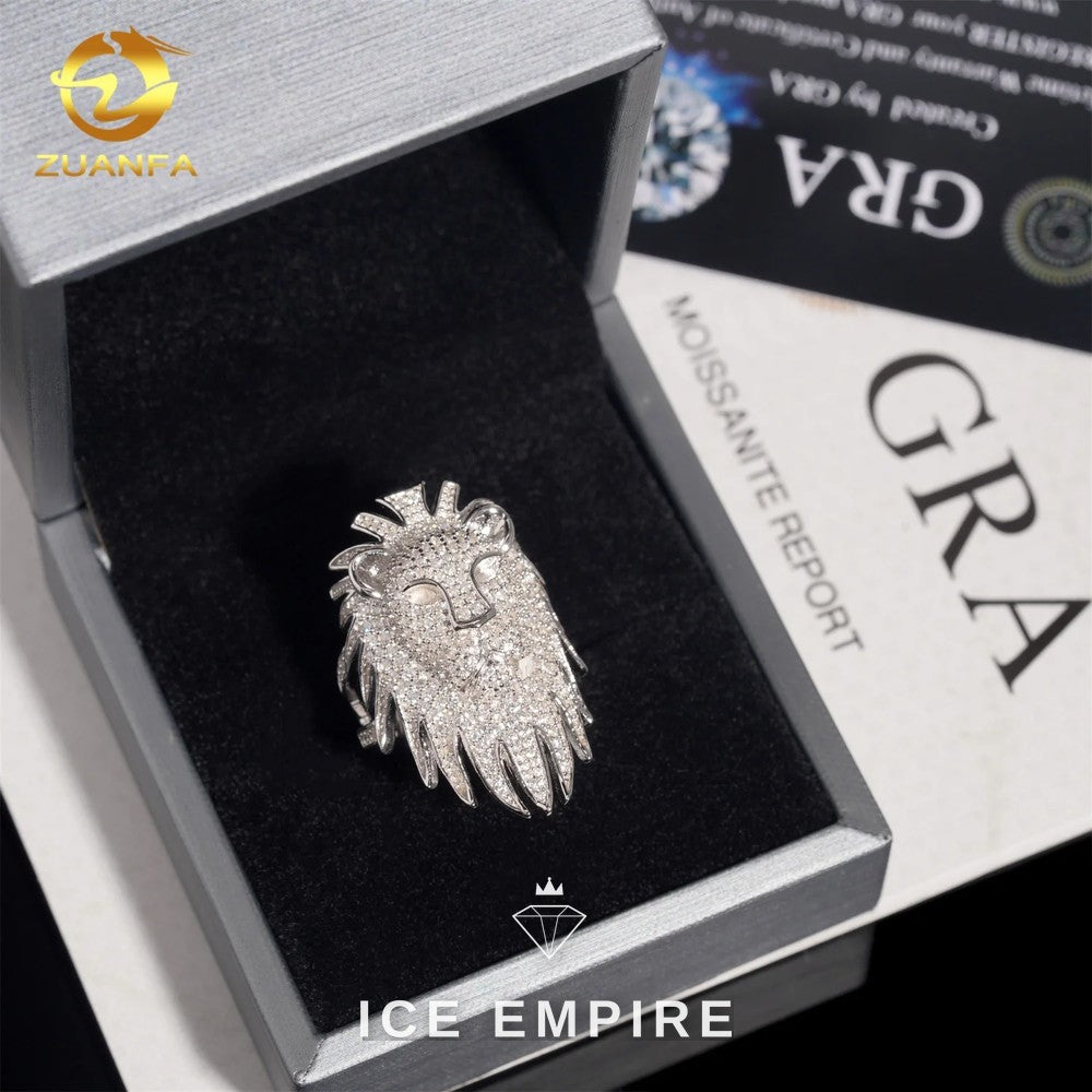 Iced Out 925 Silver Moissanite Ring