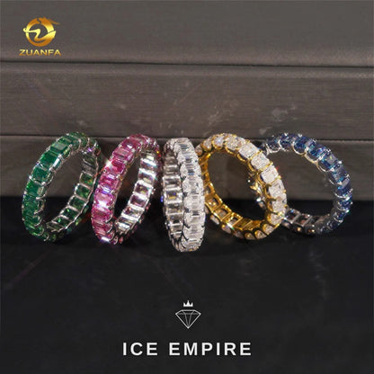Iced Out 925 Silver Moissanite Ring