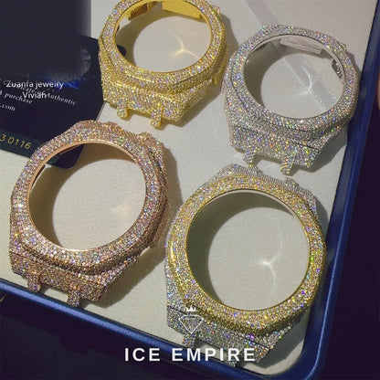 Iced Out 925 Silver Moissanite Watch