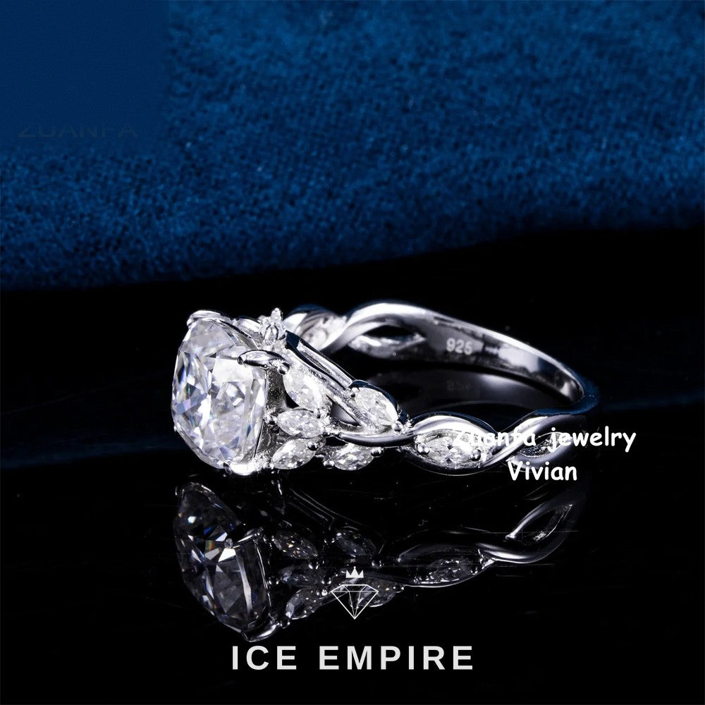 Iced Out 925 Silver Moissanite Ring