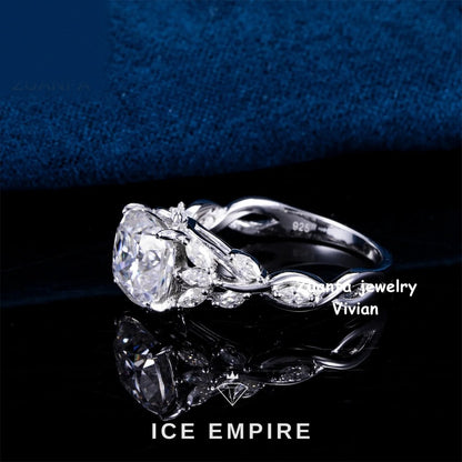 Iced Out 925 Silver Moissanite Ring