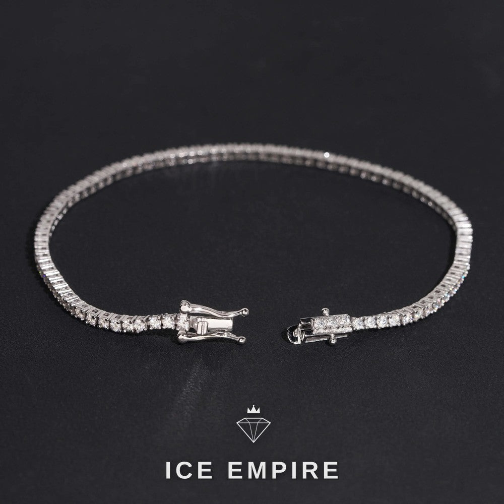 Iced Out 925 Silver Lab Grown Diamond Tennis Bracelet