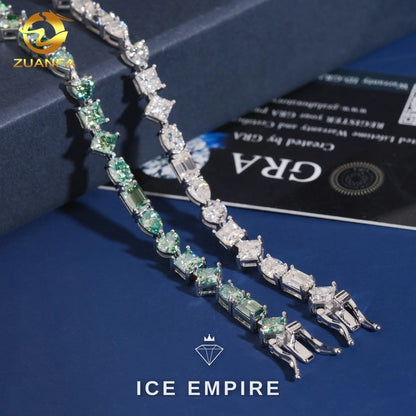 Iced Out 925 Silver Moissanite Tennis Bracelet