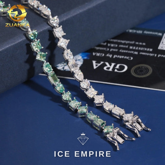 Iced Out 925 Silver Moissanite Tennis Bracelet