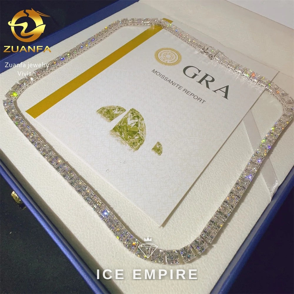 Iced Out Rose Gold Plated Moissanite Cuban Chain