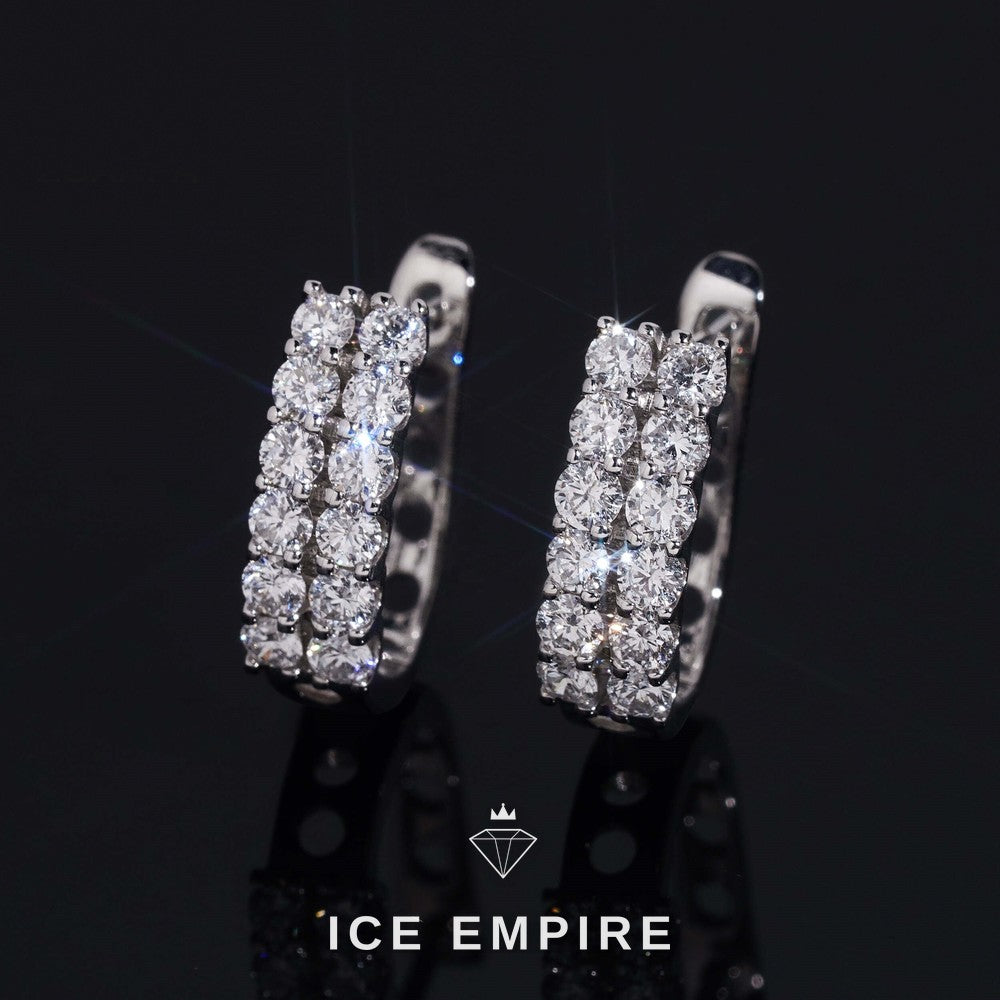 Iced Out 18K Gold Lab Grown Diamond Earrings