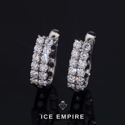 Iced Out 18K Gold Lab Grown Diamond Earrings